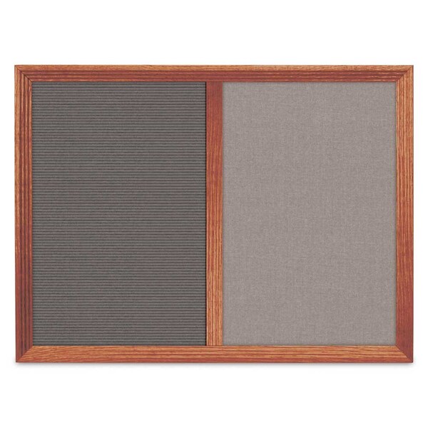 Enclosed Corkboard, 1 Door, 72"x36", 4" Fra